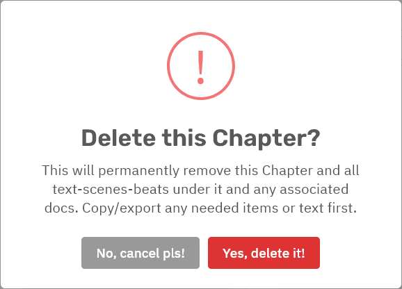 Storyfyre Scenes Outline: Chapter Remove