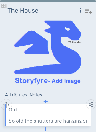 Storyfyre Story Settings: Story Setting Attribute Add