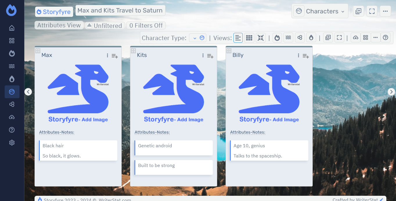 Storyfyre Left Hand Hover Action Menu