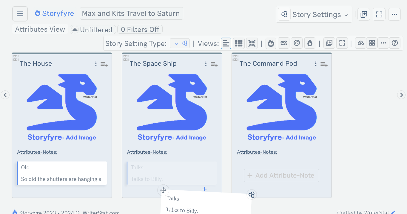 Storyfyre Story Settings: Story Setting Attribute Move/Drag Off Screen