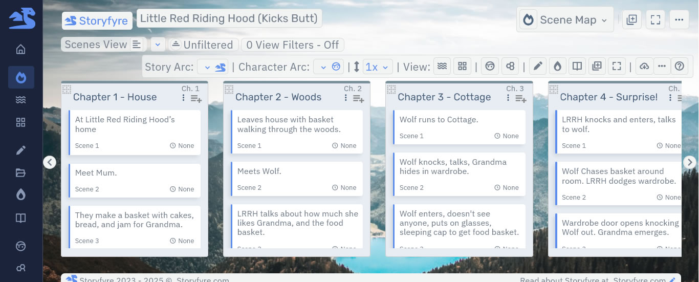 Storyfyre Left Hand Hover Action Menu