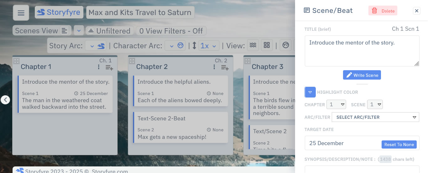 Storyfyre Scene Map Scene Edit