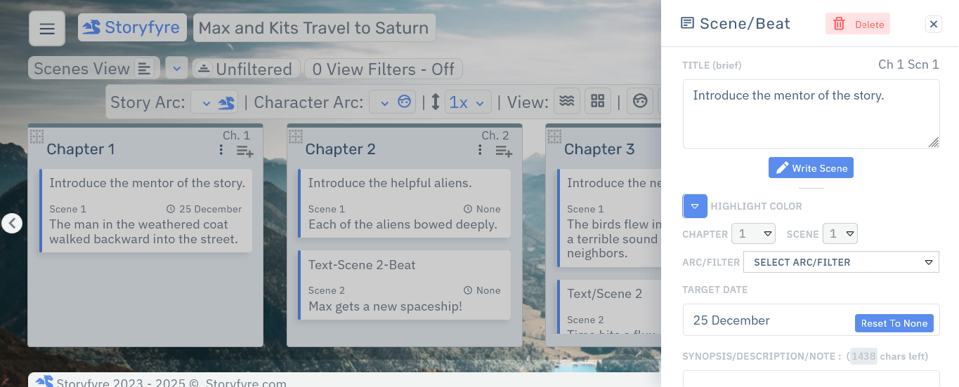 Storyfyre Scene Map Scene Edit