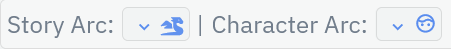 Storyfyre Story Arc, Character Arc Buttons
